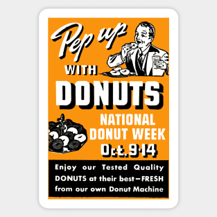 1941 Pep Up with Donuts Sticker